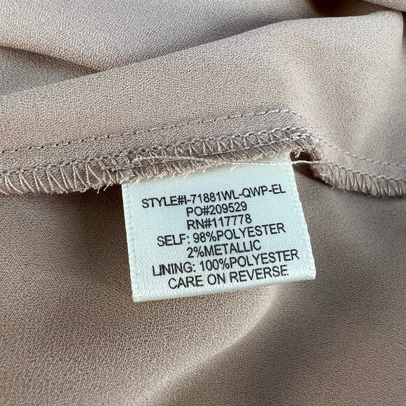 Lovestitch Wrap Dress Women's Size S Rose Gold V-neck Flowy Romantic Preppy NWT - Picture 7 of 12